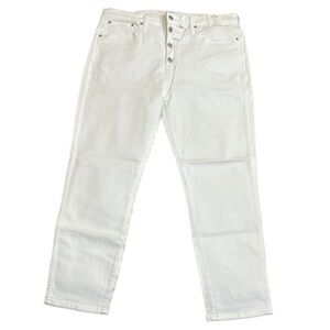 NWT J. Crew 10” Vintage Straight White Jeans 33